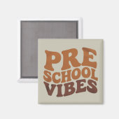 Terug naar school eerste dag Pre-K Hippie Magneet (Voorkant / Achterkant)