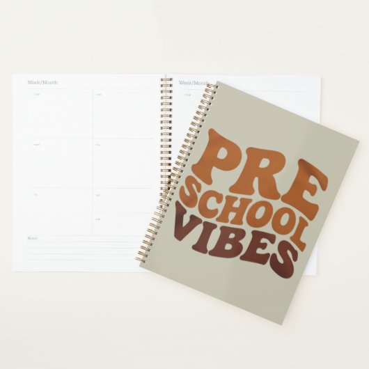 Terug naar school eerste dag Pre-K Hippie Planner (Display)