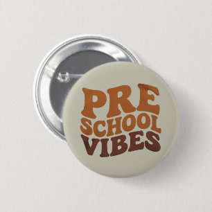 Terug naar school eerste dag Pre-K Hippie Ronde Button 5,7 Cm