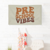 Terug naar school eerste dag Pre-K Hippie Spandoek (Insitu)