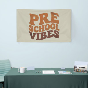 Terug naar school eerste dag Pre-K Hippie Spandoek