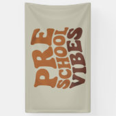 Terug naar school eerste dag Pre-K Hippie Spandoek (Verticaal)
