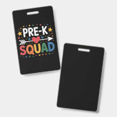Terug naar school eerste dag Pre-K kleuterschool Badge (Voor- en achterkant)