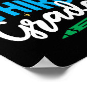 Terug naar school eerste dag van de derde klas ler poster (Hoek)