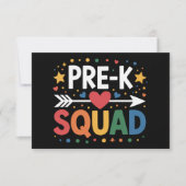 Terug naar school Eerste dag van de kleuterschool Bedankkaart (Voorkant)