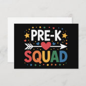 Terug naar school Eerste dag van de kleuterschool Bedankkaart (Voorkant / Achterkant)