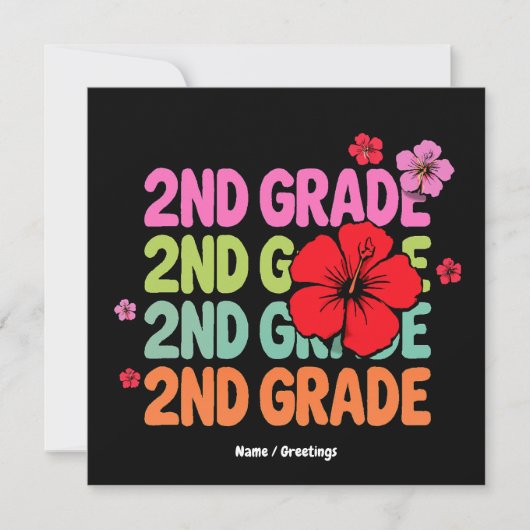 Terug naar school Eerste dag van de tweede klas Sc Kaart (Voorkant)