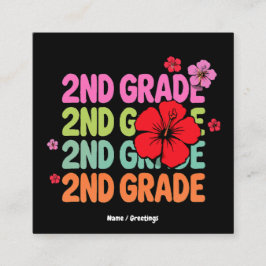Terug naar school Eerste dag van de tweede klas Sc Vierkante Visitekaartje