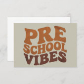 Terug naar school Eerste dag van Pre-K kleuterscho Bedankkaart (Voorkant / Achterkant)