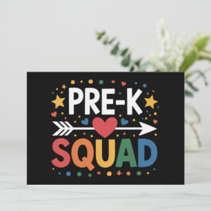 Terug naar school Eerste dag van Pre-K Kleuterscho Kaart