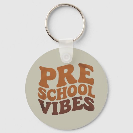 Terug naar school Eerste dag van Pre-K kleuterscho Sleutelhanger (Voorkant)