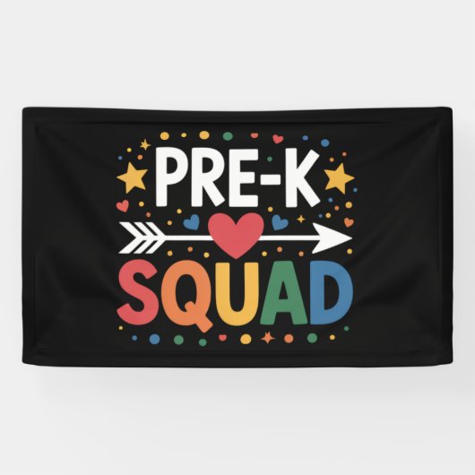 Terug naar school Eerste dag van Pre-K Kleuterscho Spandoek (Horizontaal)
