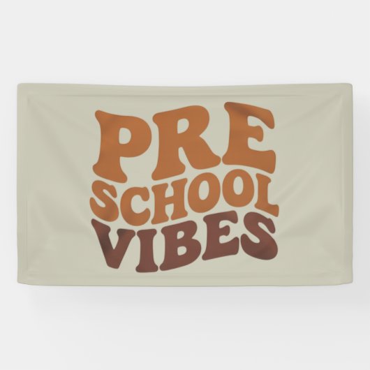 Terug naar school Eerste dag van Pre-K kleuterscho Spandoek (Horizontaal)