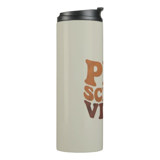 Terug naar school Eerste dag van Pre-K kleuterscho Thermosbeker (Gedraaid links)