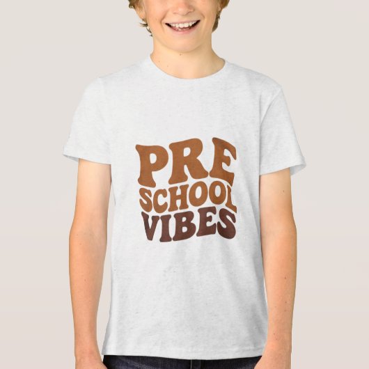 Terug naar school Eerste dag van Pre-K kleuterscho Tri-Blend Shirt (Voorkant)