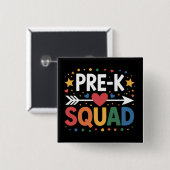 Terug naar school Eerste dag van Pre-K Kleuterscho Vierkante Button 5,1 Cm (Voorkant /achterkant)