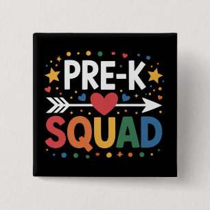 Terug naar school Eerste dag van Pre-K Kleuterscho Vierkante Button 5,1 Cm