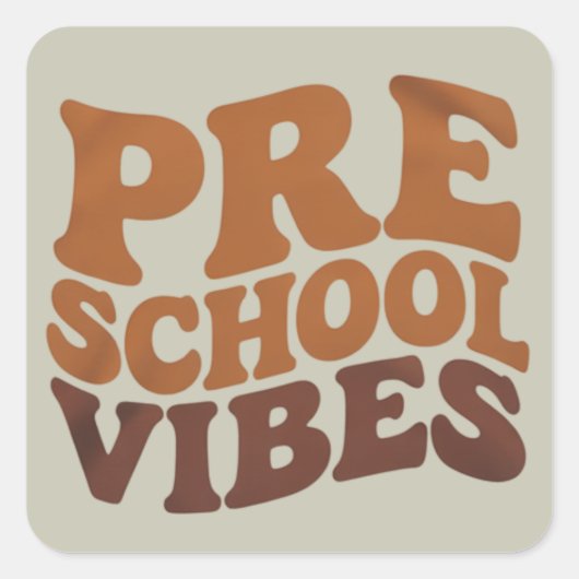 Terug naar school Eerste dag van Pre-K kleuterscho Vierkante Sticker (Voorkant)