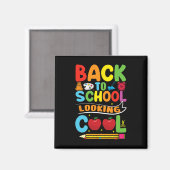 Terug naar school Eerste dag van schoolleraren Kin Magneet (Voorkant / Achterkant)