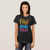 Terug naar school eerste graad diva eerste dag sch t-shirt (Voorkant volledig)