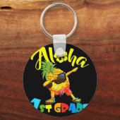Terug naar school eerste klas cool dabben aloha sleutelhanger (Voorkant)