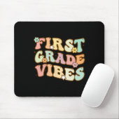 Terug naar school eerste klas vibes retroleraar muismat (Met muis)