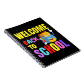 Terug naar school, eerste schooldag, schoolmeisjes notitieboek (Rechterzijde)