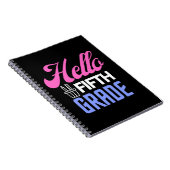 Terug naar school, eerste schooldag, schoolmeisjes notitieboek (Rechterzijde)