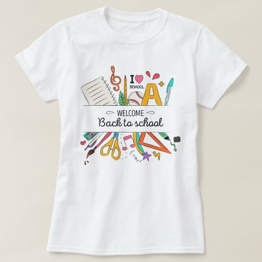 Terug naar school, eerste schooldag t-shirt (Design voorkant)