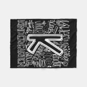 Terug naar school eerste schooldag typografie Kind Fleece Deken (Voorkant (Horizontaal))