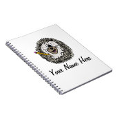 Terug naar school Egel Grappig Leraar Custom Notitieboek (Rechterzijde)