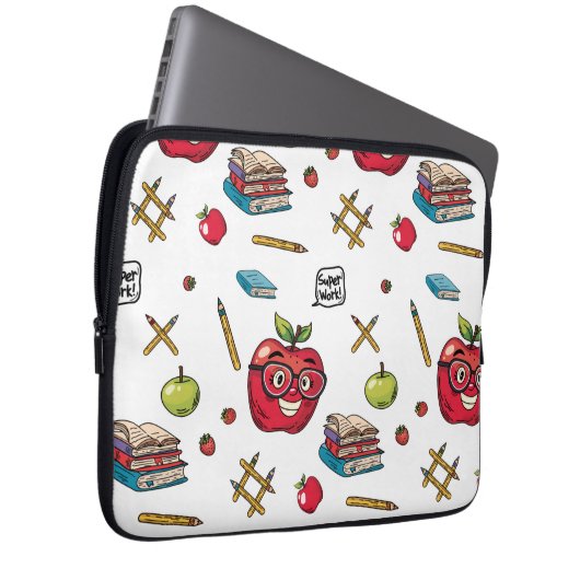 Terug naar School Electronics Bag Laptop Sleeve (Voorkant Rechts)