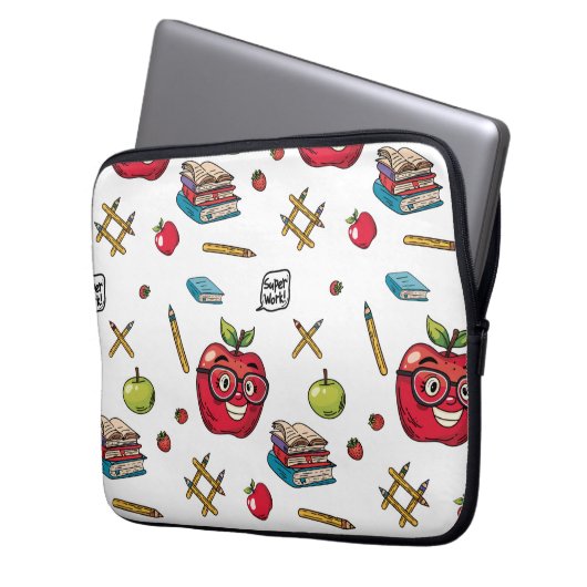 Terug naar School Electronics Bag Laptop Sleeve (Voorkant Links)