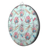 Terug naar School Elephant Pattern Dartbord (Voorkant Rechts)