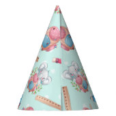 Terug naar School Elephant Pattern Feesthoedjes (Achterkant)