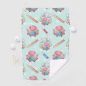 Terug naar School Elephant Pattern Golfhanddoek (Insitu)