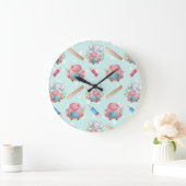 Terug naar School Elephant Pattern Grote Klok (Huis)