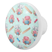 Terug naar School Elephant Pattern Keramische Knop (Rechts)