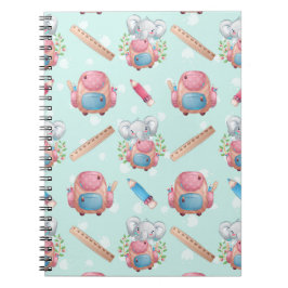 Terug naar School Elephant Pattern Notitieboek