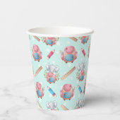 Terug naar School Elephant Pattern Papieren Bekers (Achterkant)