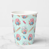 Terug naar School Elephant Pattern Papieren Bekers (Links)