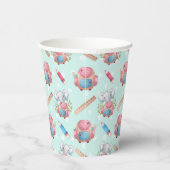 Terug naar School Elephant Pattern Papieren Bekers (Rechts)