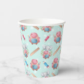 Terug naar School Elephant Pattern Papieren Bekers (Voorkant)