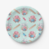 Terug naar School Elephant Pattern Papieren Bordje (Voorkant)