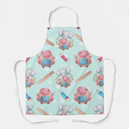 Terug naar School Elephant Pattern Schort