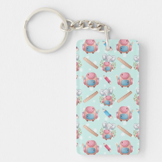Terug naar School Elephant Pattern Sleutelhanger (Voorkant)
