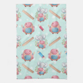 Terug naar School Elephant Pattern Theedoek (Verticaal)