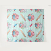 Terug naar School Elephant Pattern Wandkleed (Voorkant (horizontaal))