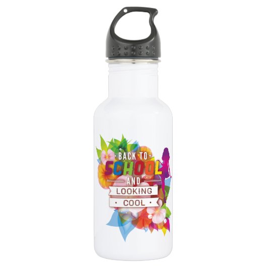 Terug naar school en cool uitzien waterfles (Voorkant)