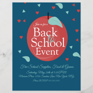 Terug naar school evenement Fruit Appel Flyer